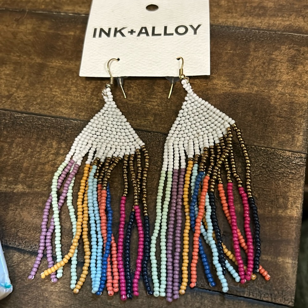 Ink+Alloy beaded earrings